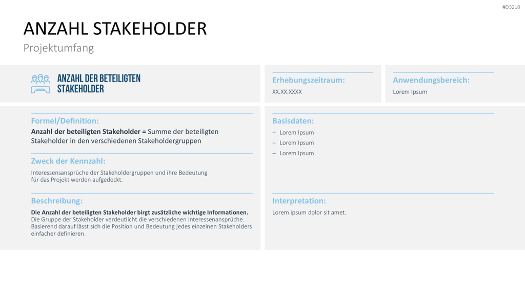 Projekt-Kennzahlen PowerPoint-Vorlage