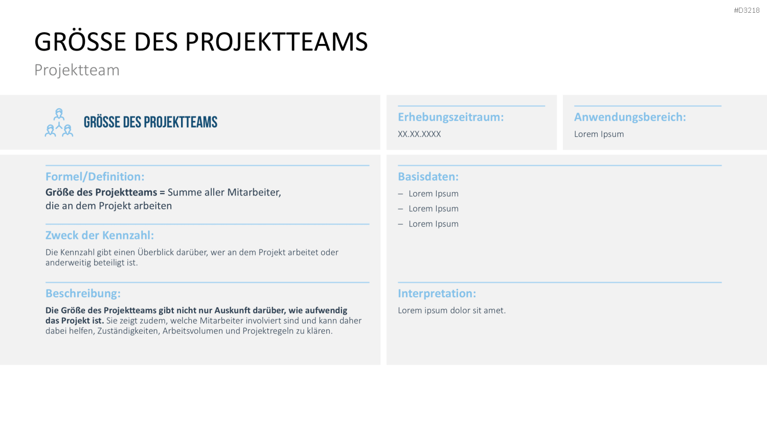 Projekt-Kennzahlen PowerPoint-Vorlage