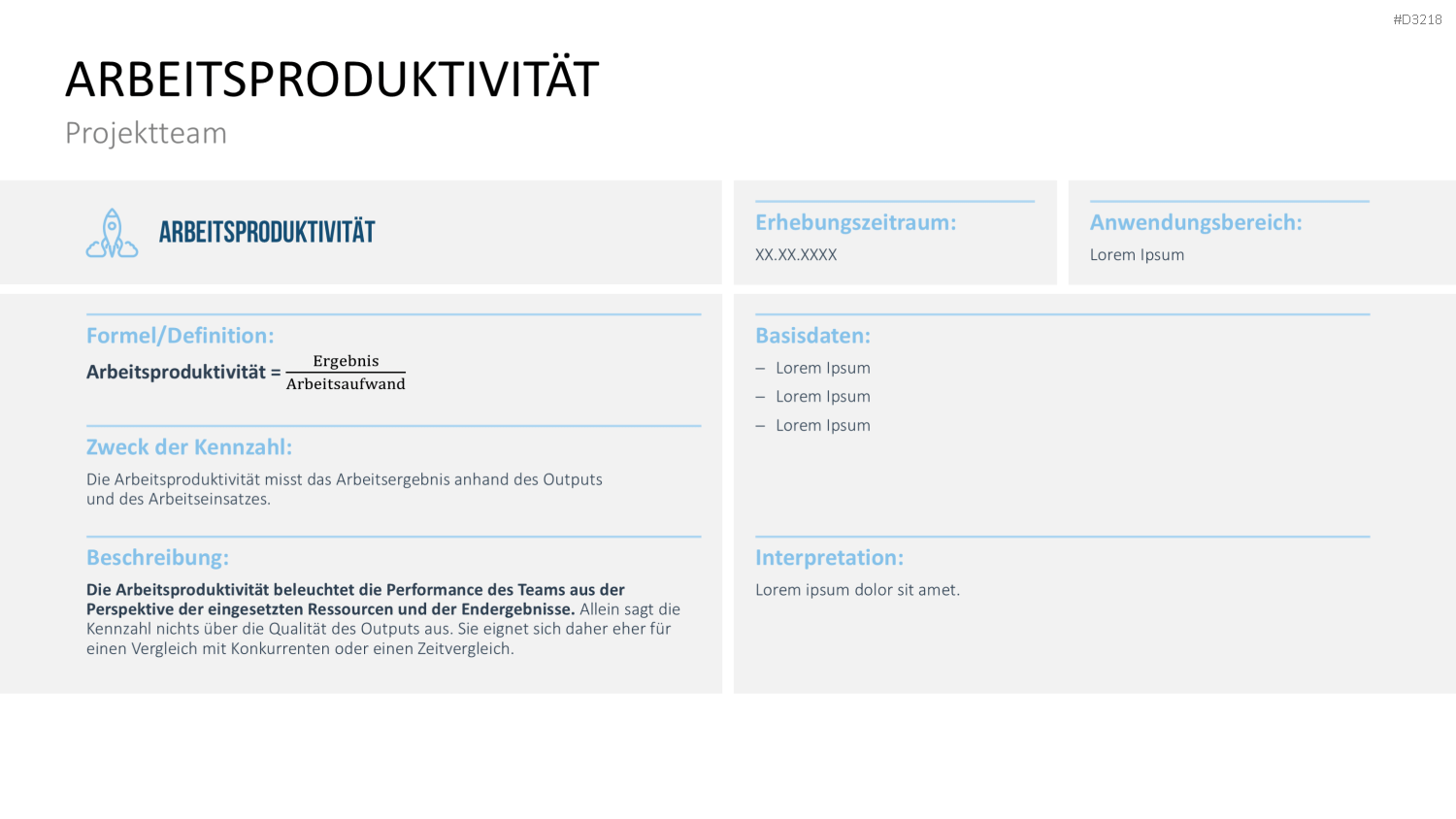 Projekt-Kennzahlen PowerPoint-Vorlage