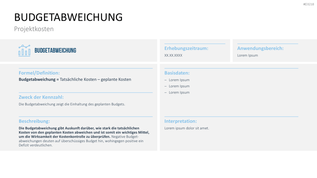 Projekt-Kennzahlen PowerPoint-Vorlage
