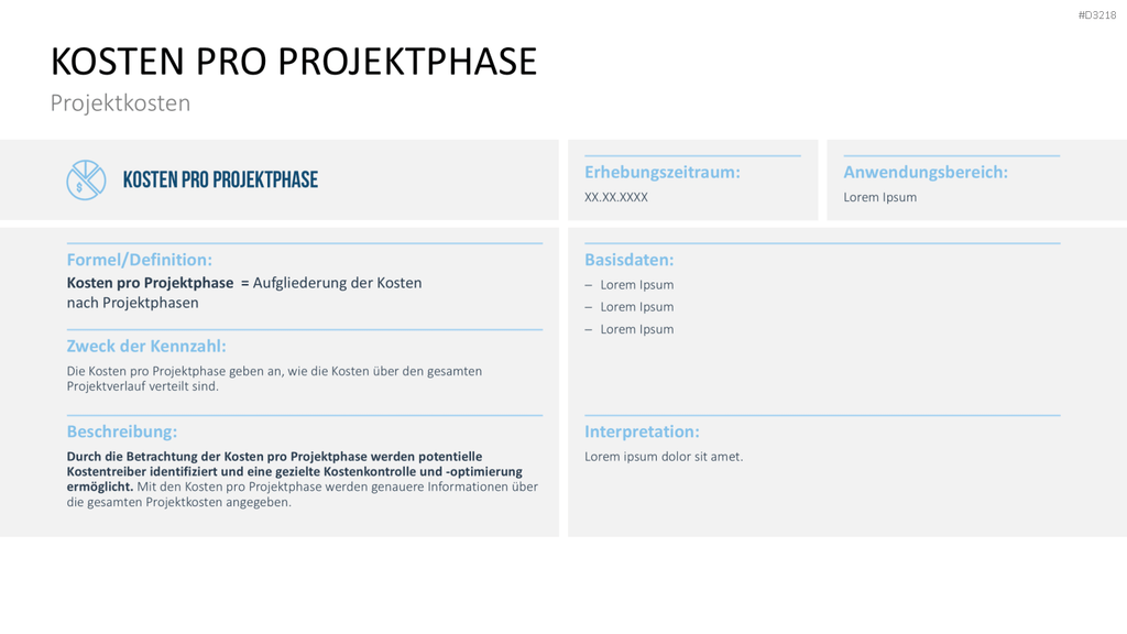 Projekt-Kennzahlen PowerPoint-Vorlage
