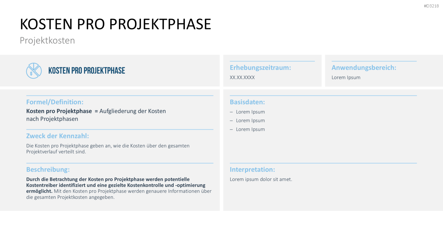 Projekt-Kennzahlen PowerPoint-Vorlage