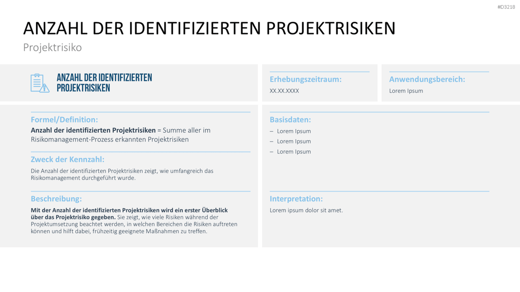 Projekt-Kennzahlen PowerPoint-Vorlage