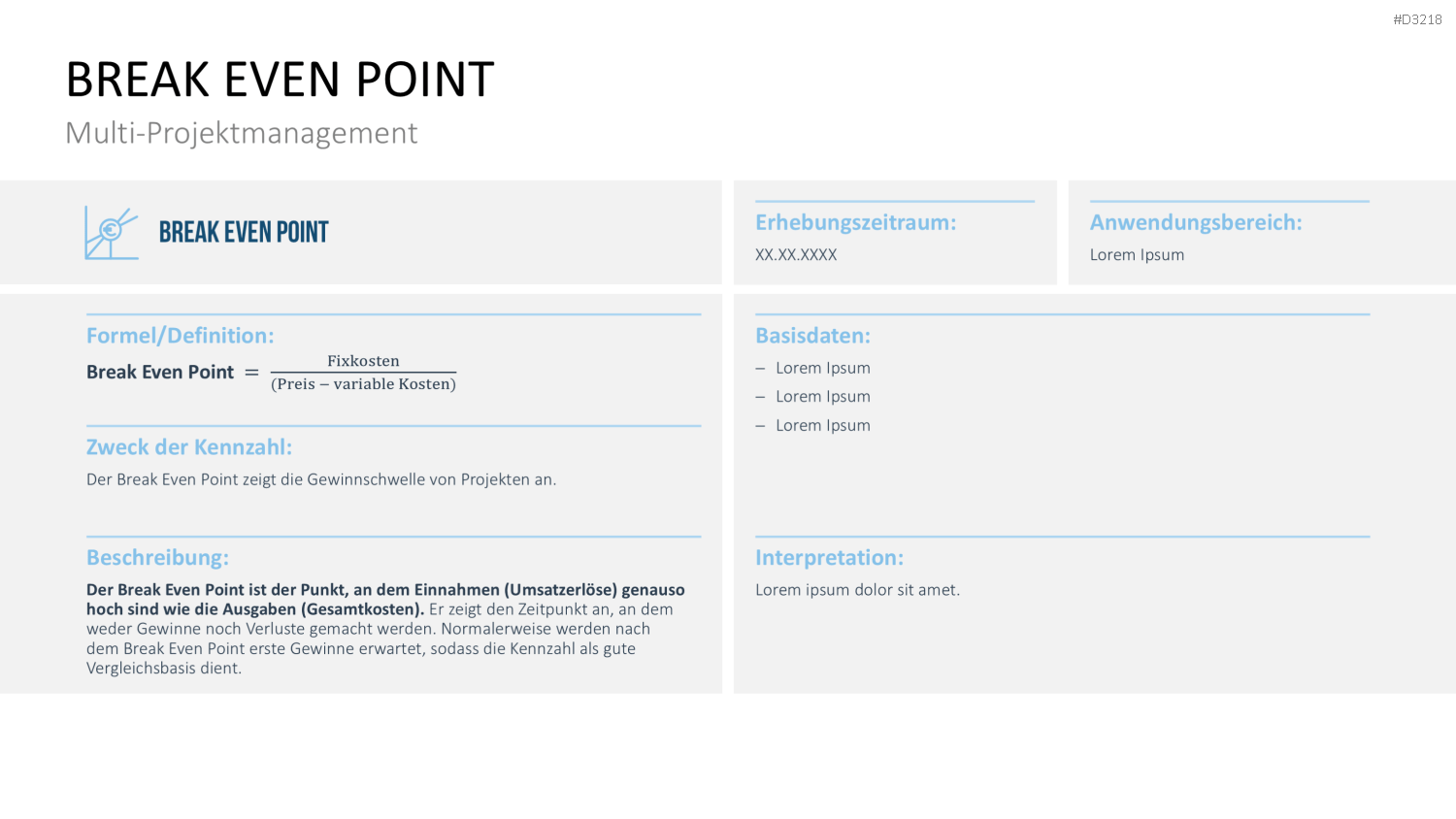 Projekt-Kennzahlen PowerPoint-Vorlage