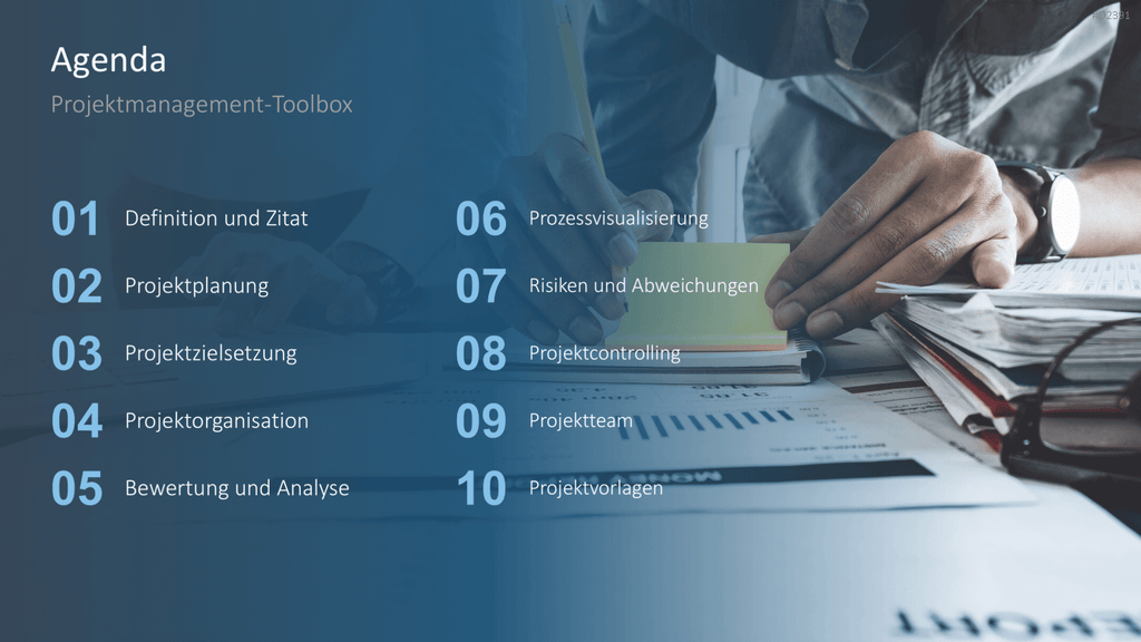 Projektmanagement-Toolbox PowerPoint-Vorlage