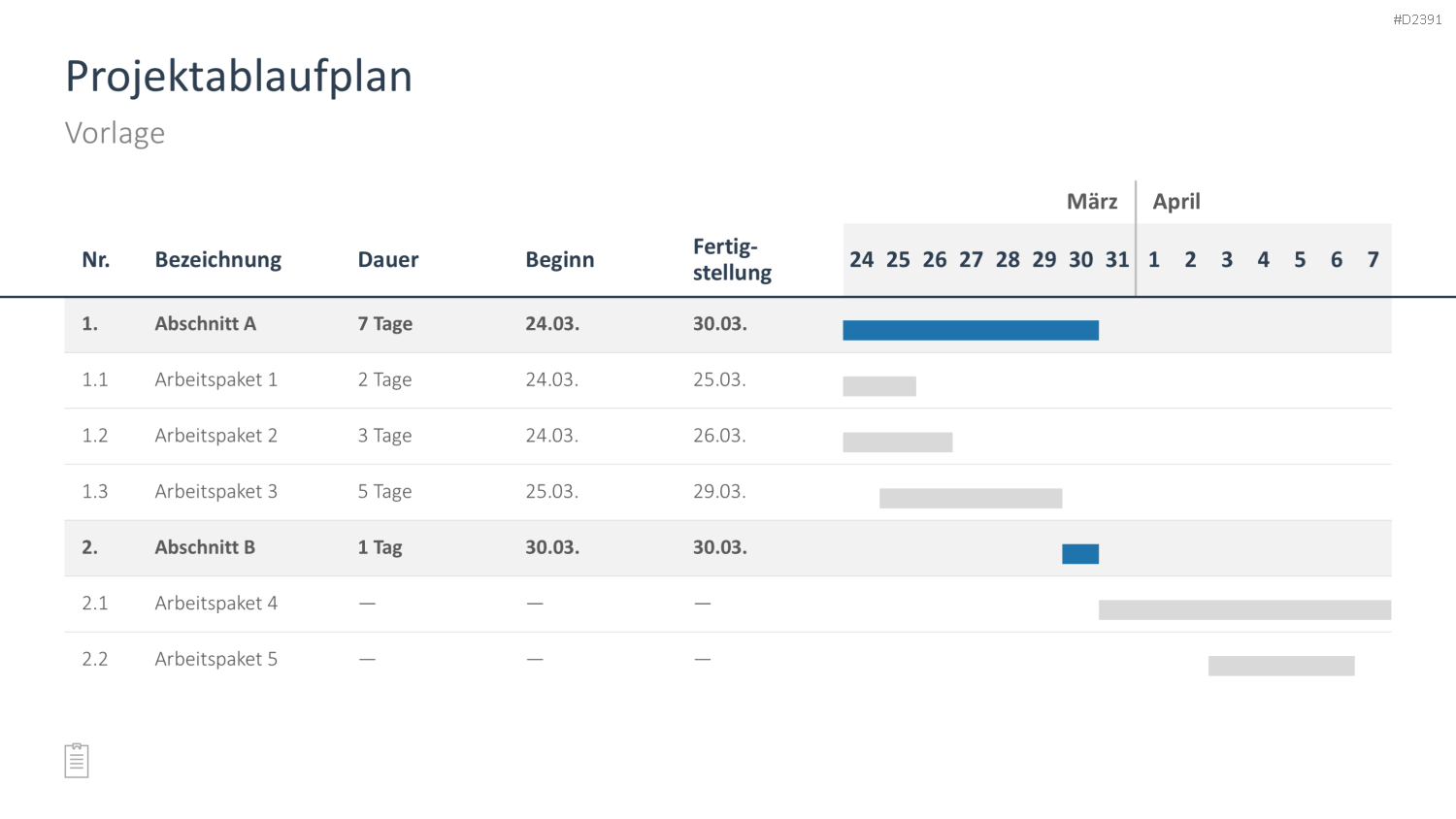 Projektmanagement-Toolbox PowerPoint-Vorlage