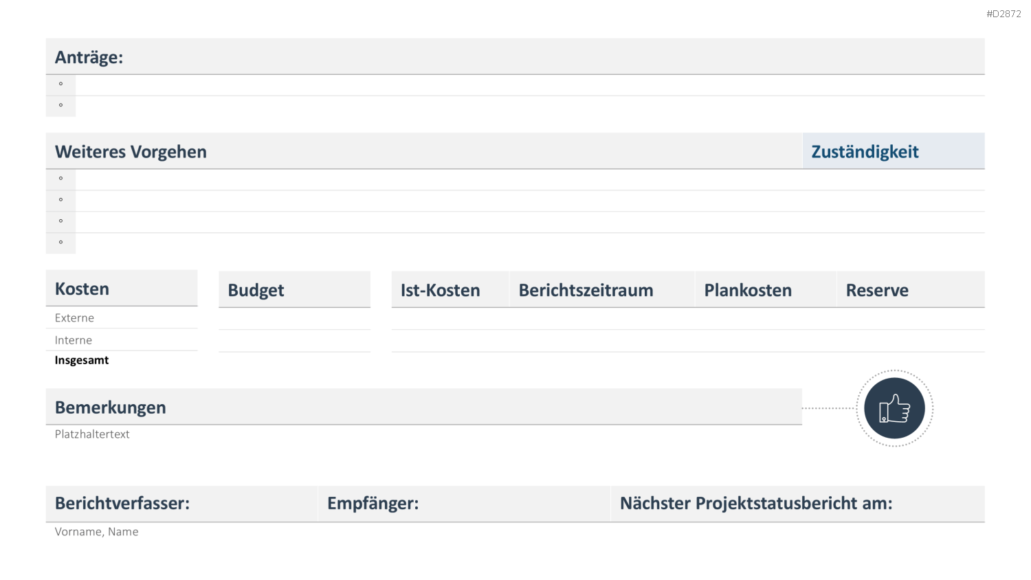 Projektstatusbericht Vorlage