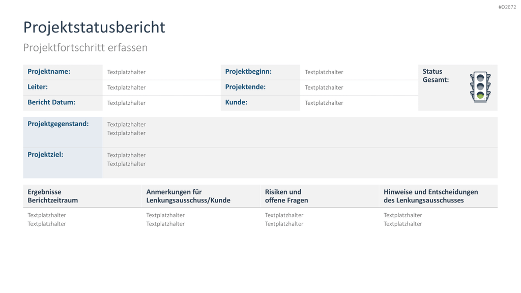 Projektstatusbericht Vorlage