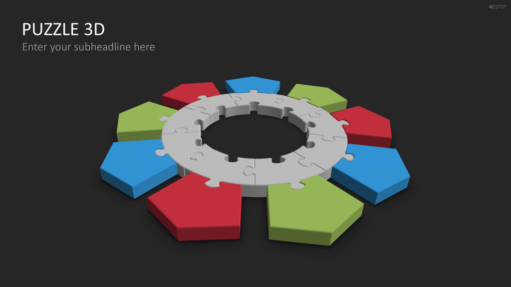Puzzle - Toolbox 3D PowerPoint-Vorlage