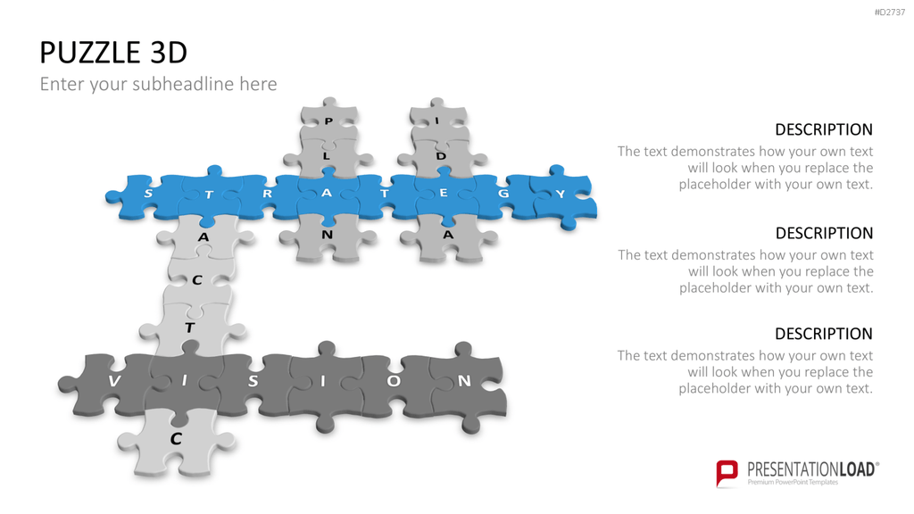 Puzzle - Toolbox 3D PowerPoint-Vorlage