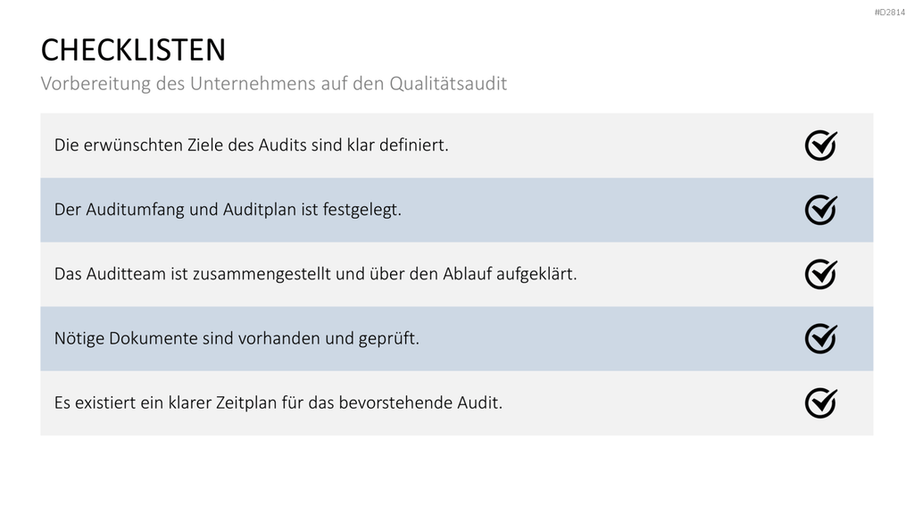 Quality Auditing PowerPoint-Vorlage