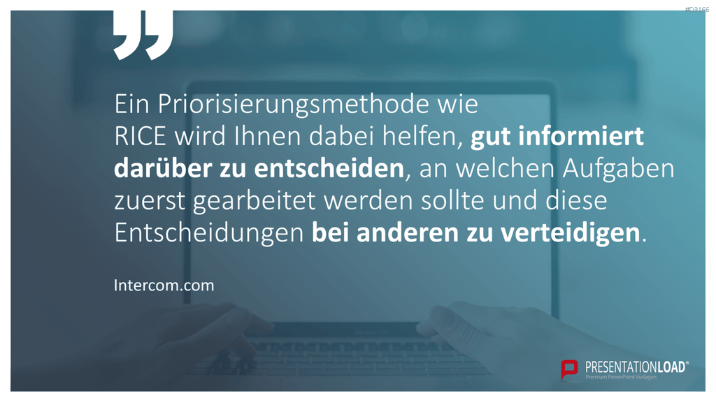 RICE/ICE-Scoring-Modell PowerPoint Vorlage