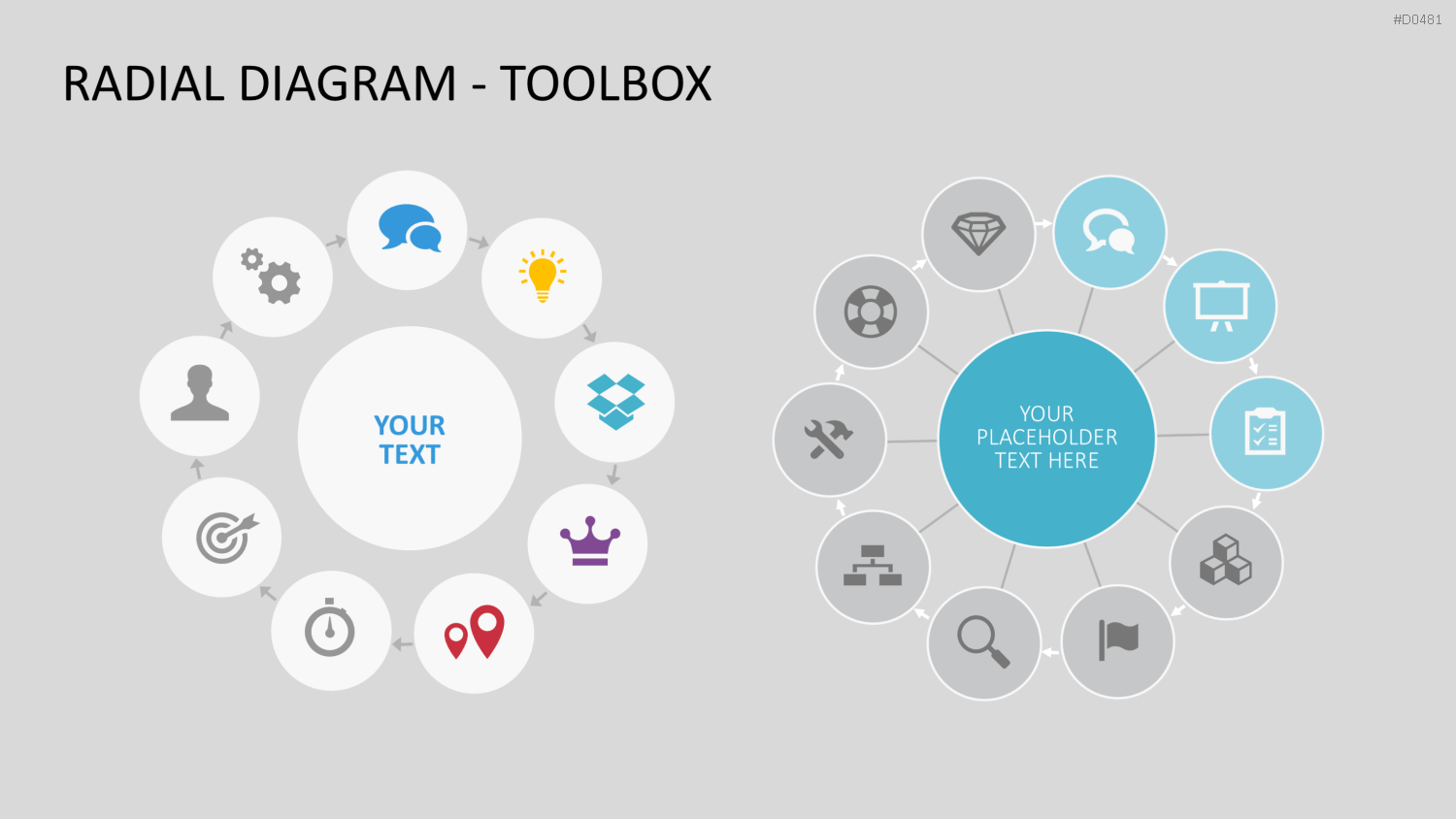 Radial Diagram - Toolbox PowerPoint-Vorlage