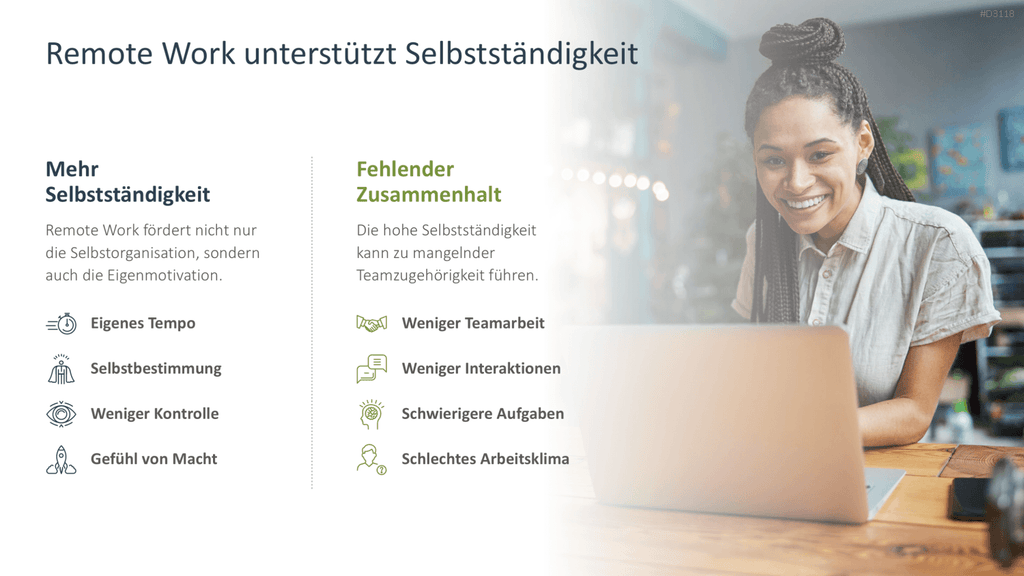 Remote Work / Home Office PowerPoint-Vorlage