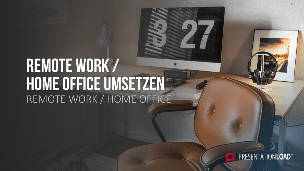 Remote Work / Home Office PowerPoint-Vorlage
