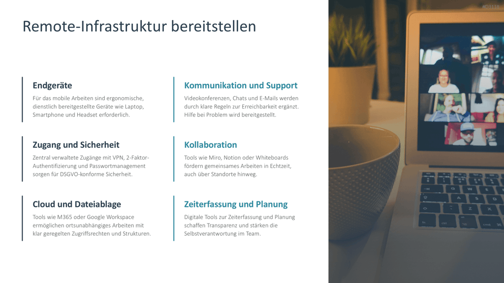 Remote Work / Home Office PowerPoint-Vorlage