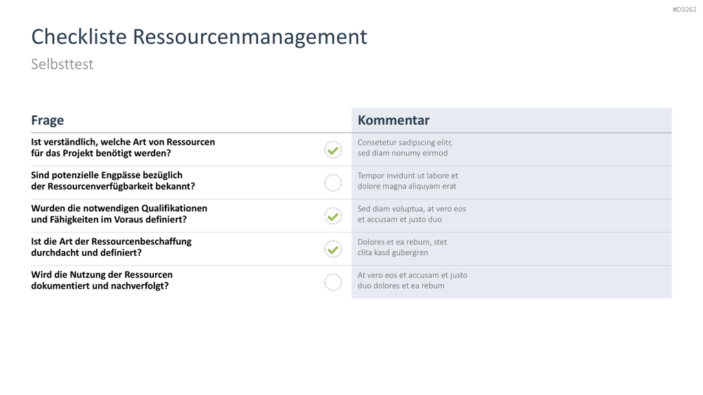 Ressourcenmanagement PowerPoint-Vorlage
