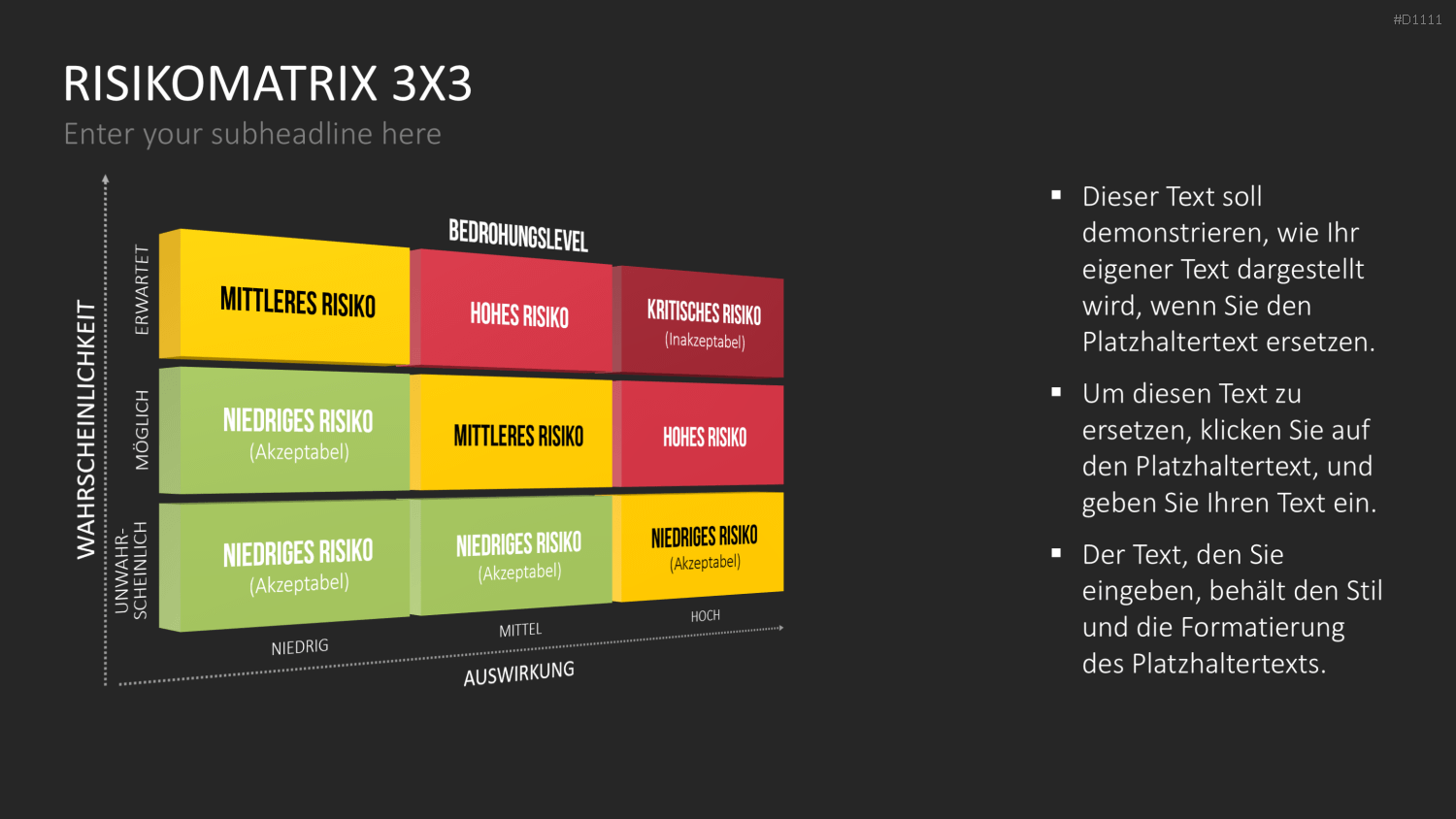 Risikomatrix PowerPoint-Vorlage