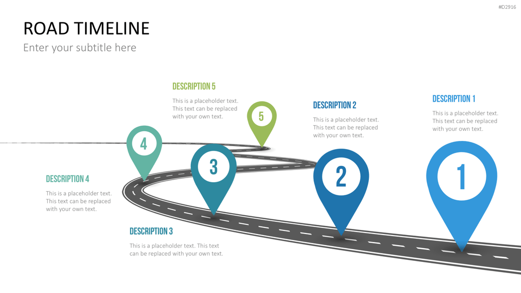 Road Timeline 3D PowerPoint-Vorlage