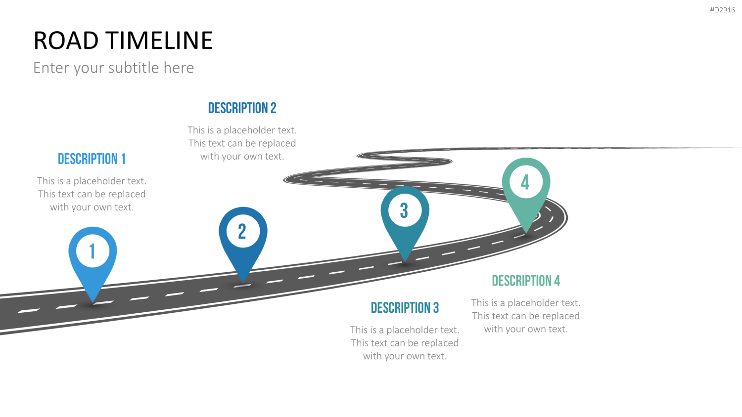 Road Timeline 3D PowerPoint-Vorlage