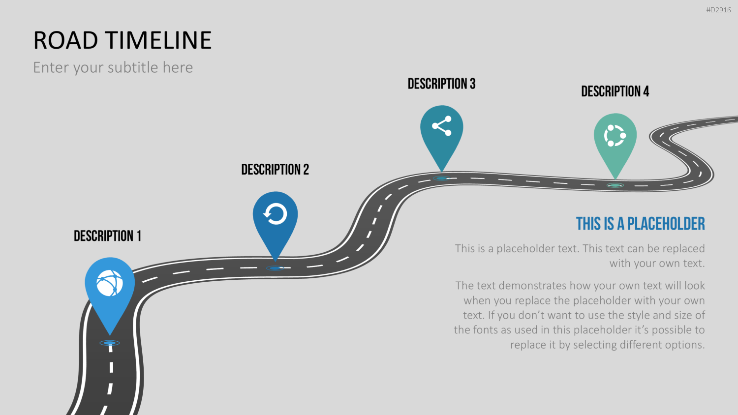 Road Timeline 3D PowerPoint-Vorlage