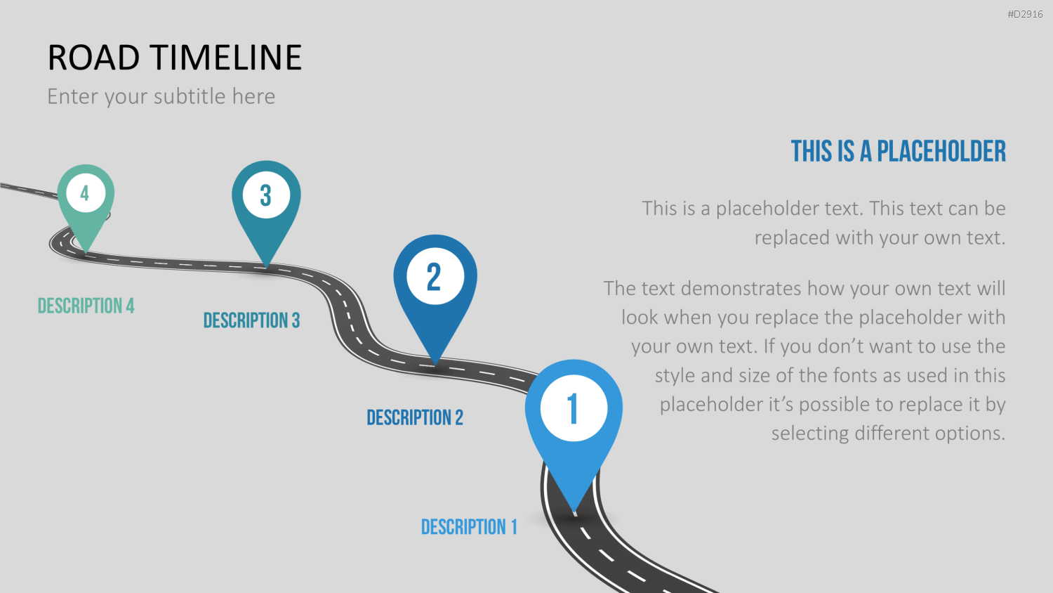 Road Timeline 3D PowerPoint-Vorlage