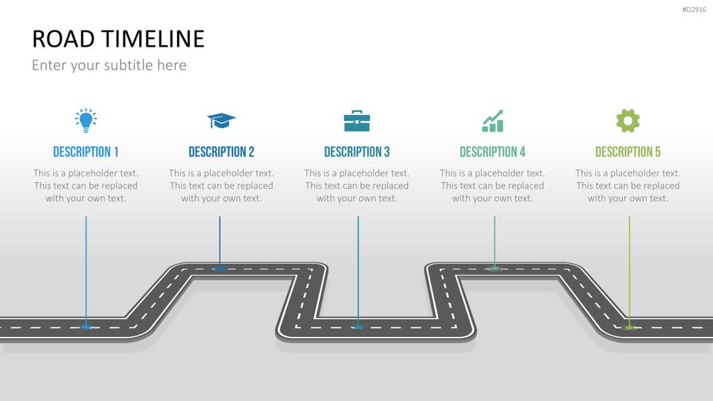 Road Timeline 3D PowerPoint-Vorlage
