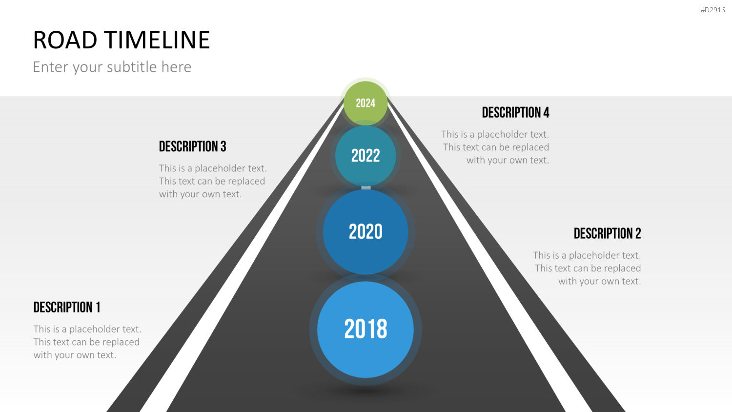 Road Timeline 3D PowerPoint-Vorlage