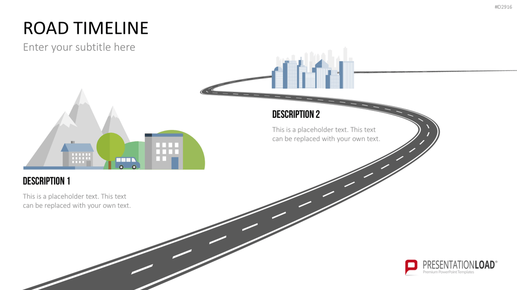 Road Timeline 3D PowerPoint-Vorlage