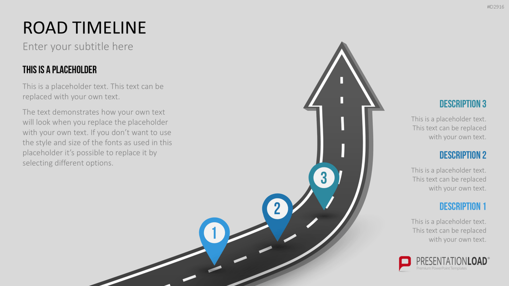Road Timeline 3D PowerPoint-Vorlage