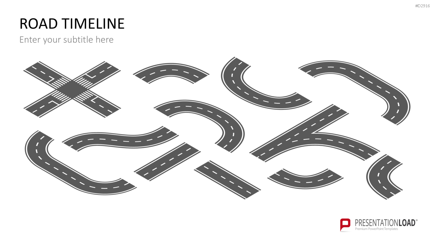 Road Timeline 3D PowerPoint-Vorlage