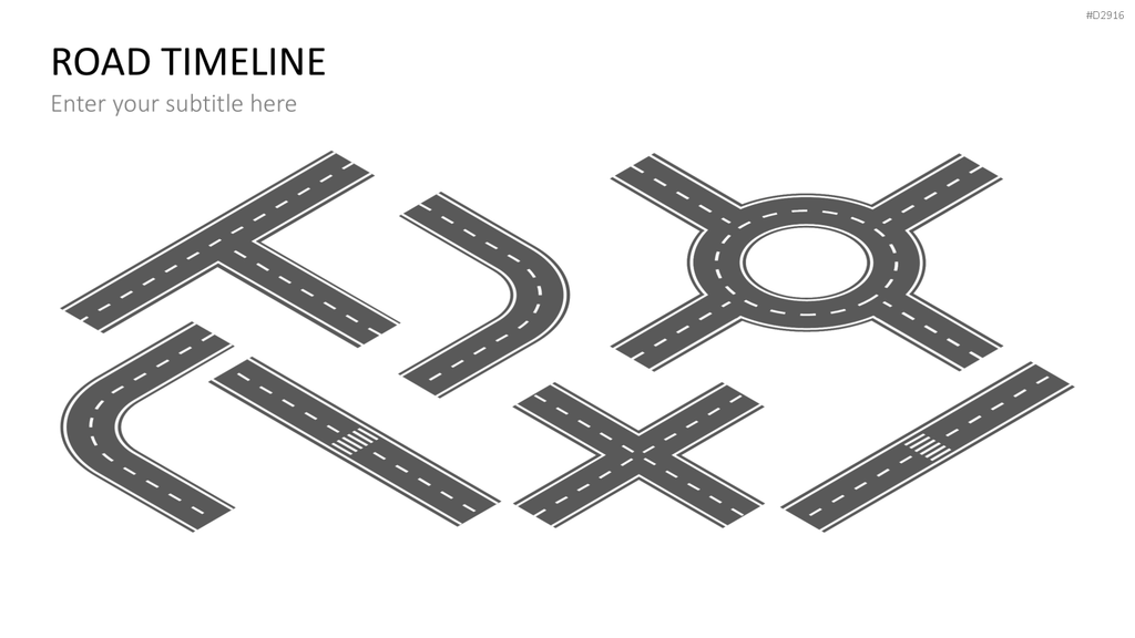 Road Timeline 3D PowerPoint-Vorlage
