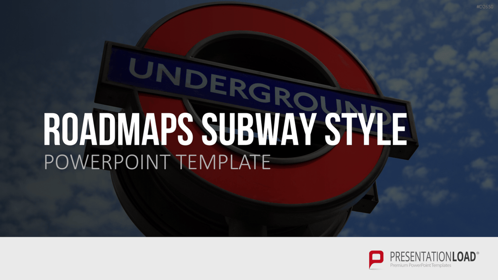 Roadmaps Subway Style PowerPoint-Vorlage