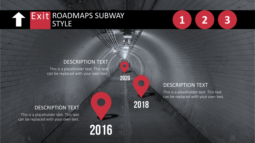 Roadmaps Subway Style PowerPoint-Vorlage