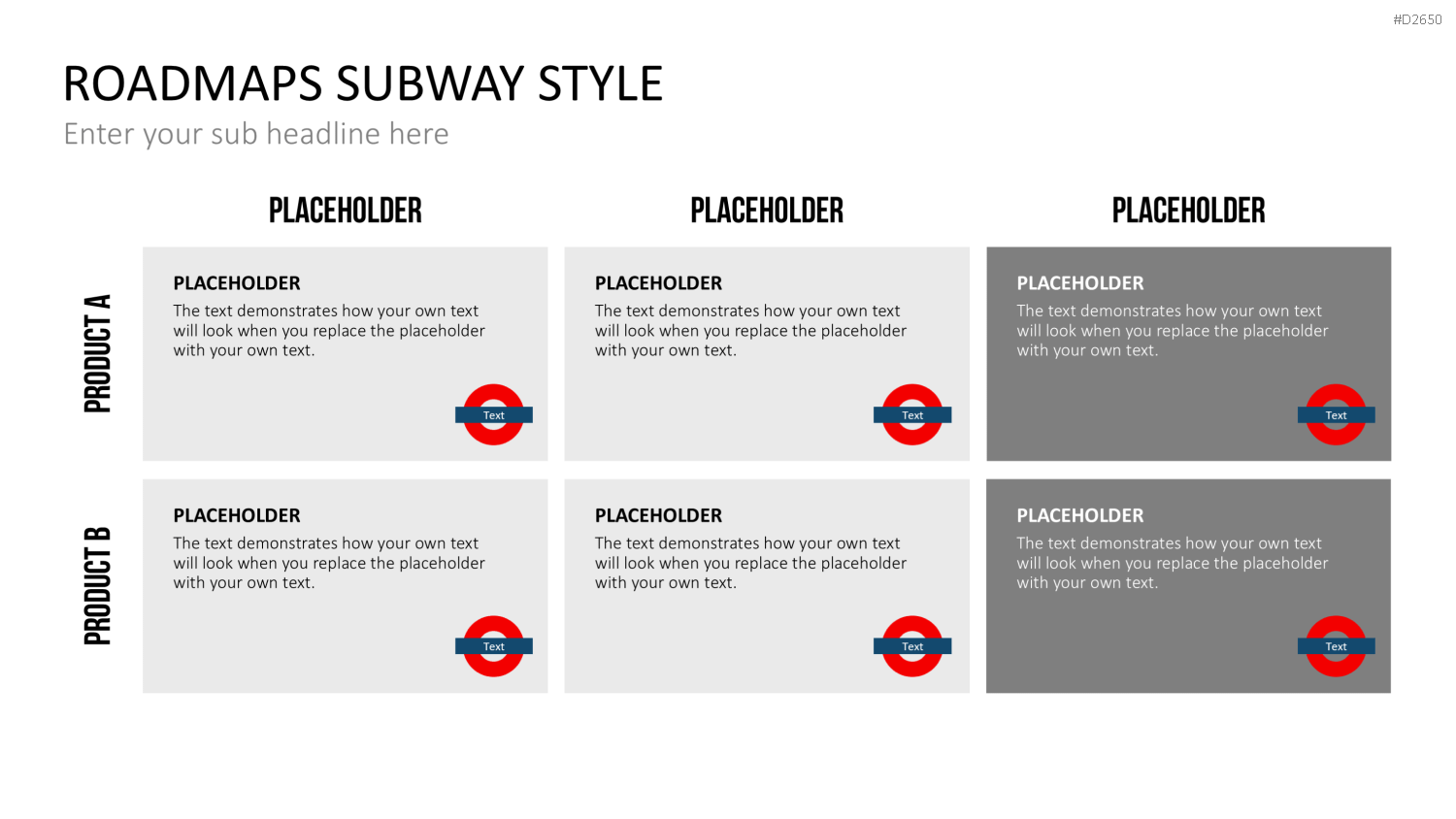 Roadmaps Subway Style PowerPoint-Vorlage
