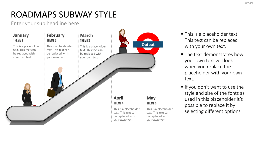 Roadmaps Subway Style PowerPoint-Vorlage