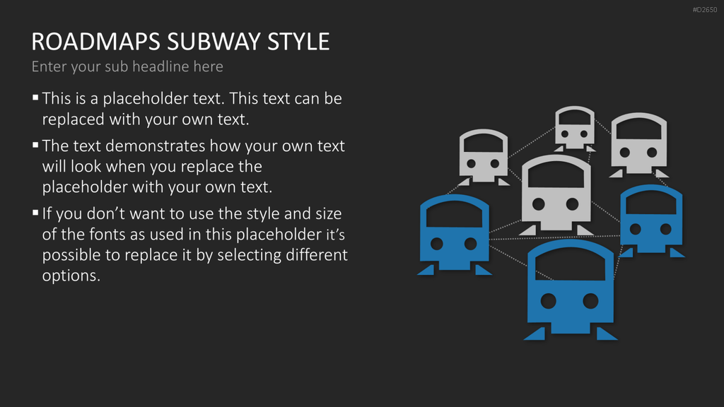 Roadmaps Subway Style PowerPoint-Vorlage