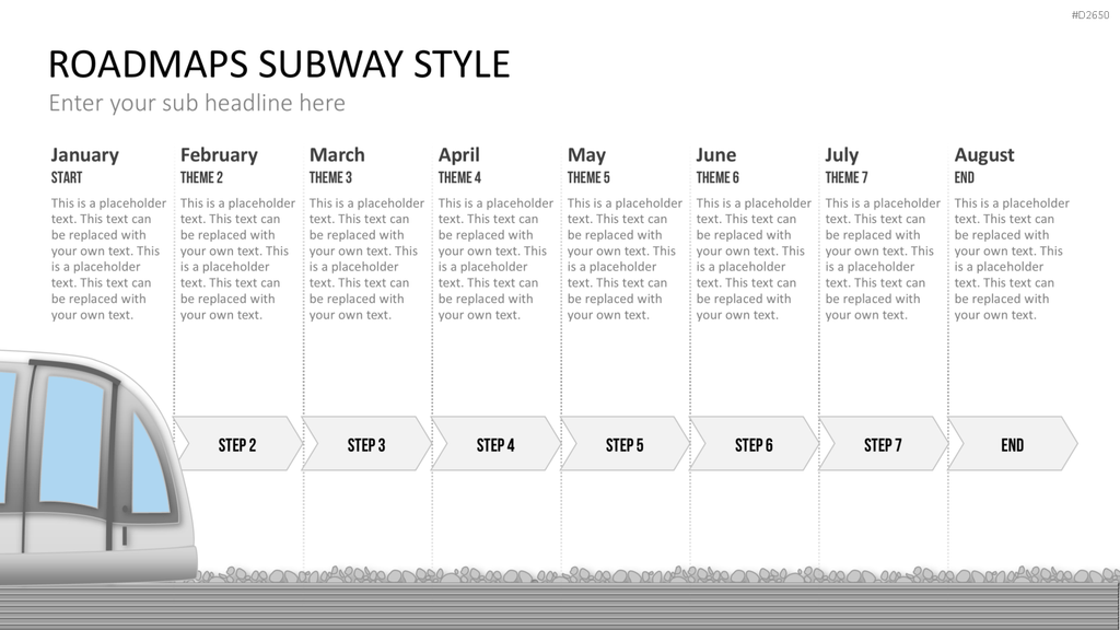 Roadmaps Subway Style PowerPoint-Vorlage