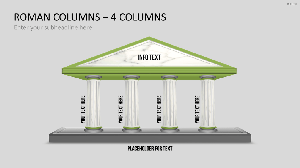 Tempel mit Säulen PowerPoint-Vorlage