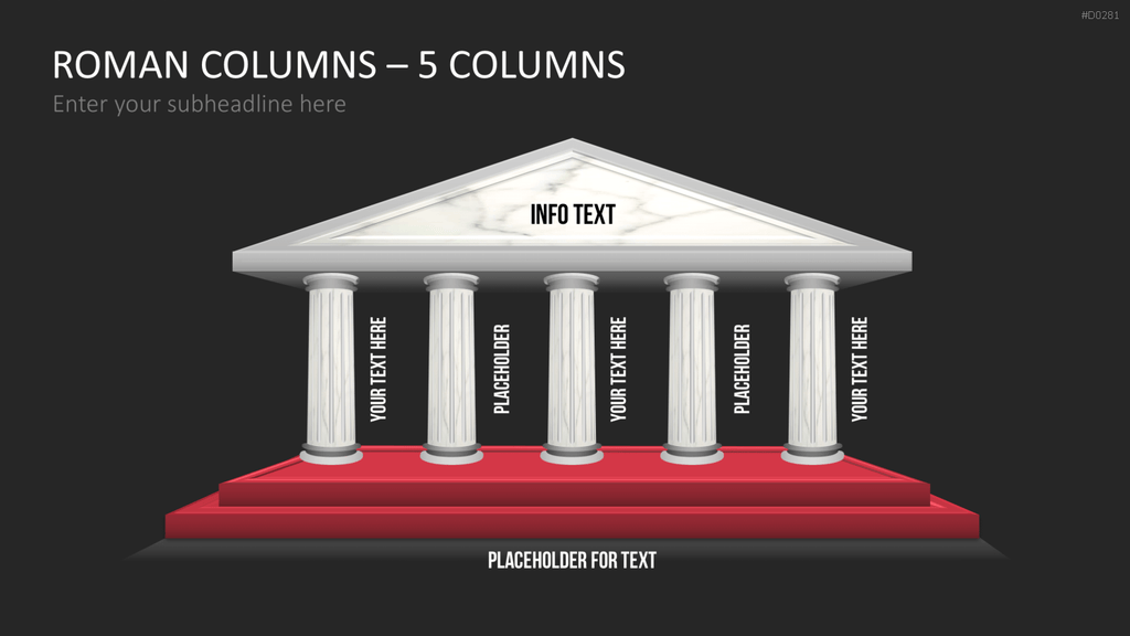 Tempel mit Säulen PowerPoint-Vorlage