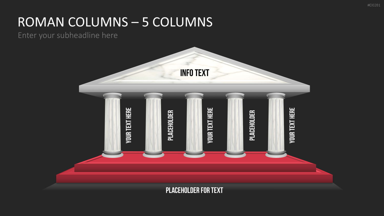Tempel mit Säulen PowerPoint-Vorlage