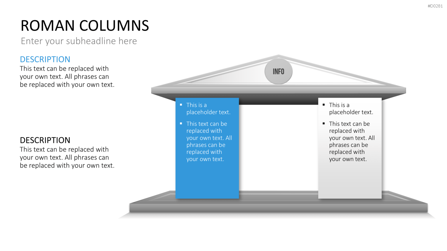 Tempel mit Säulen PowerPoint-Vorlage