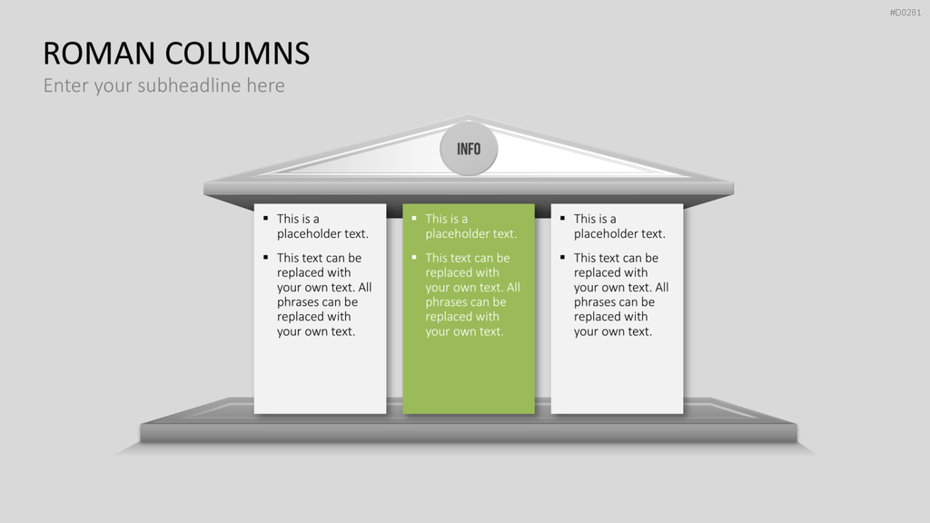 Tempel mit Säulen PowerPoint-Vorlage
