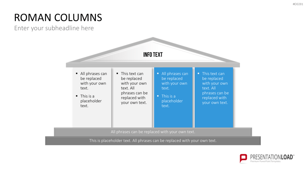 Tempel mit Säulen PowerPoint-Vorlage