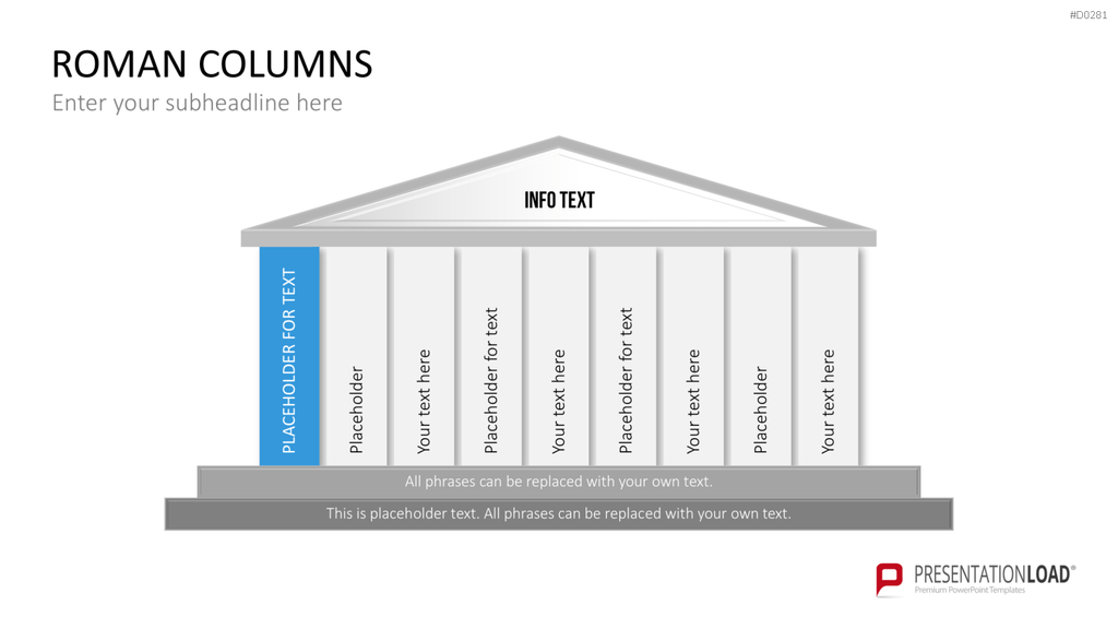 Tempel mit Säulen PowerPoint-Vorlage