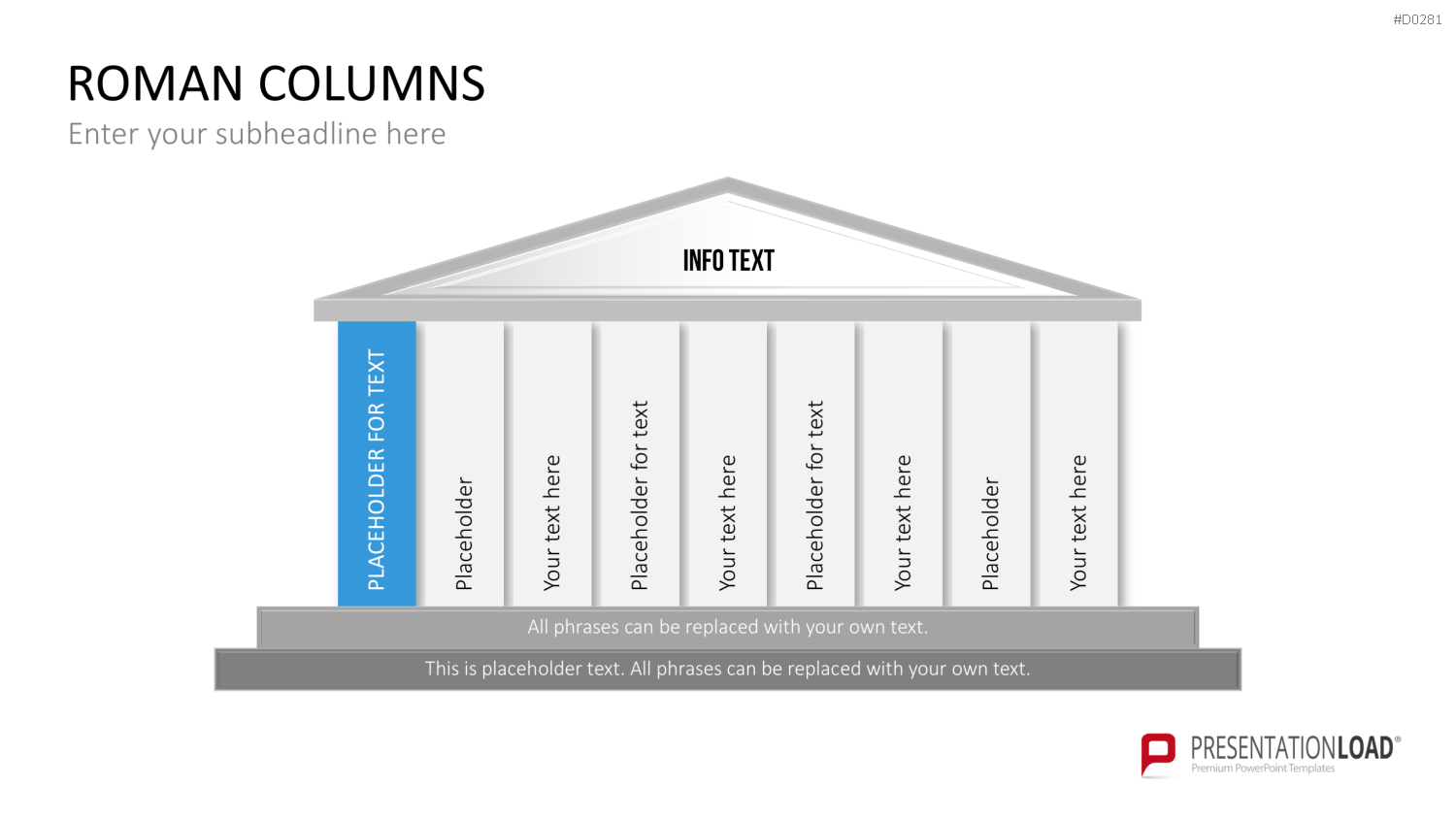 Tempel mit Säulen PowerPoint-Vorlage