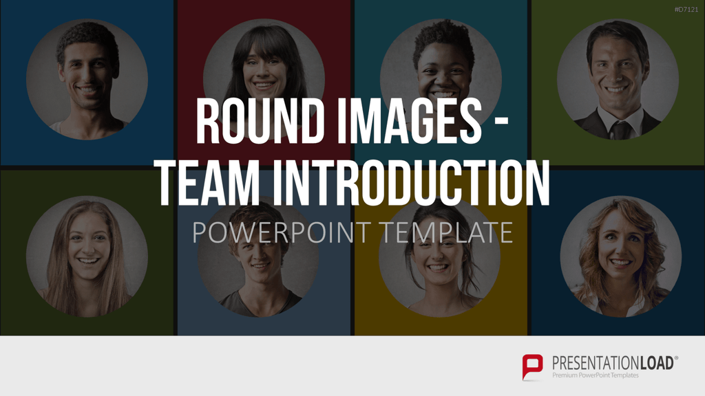 Runde Bilder - Team Vorstellung PowerPoint-Vorlage