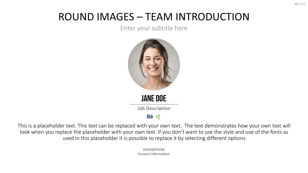 Runde Bilder - Team Vorstellung PowerPoint-Vorlage
