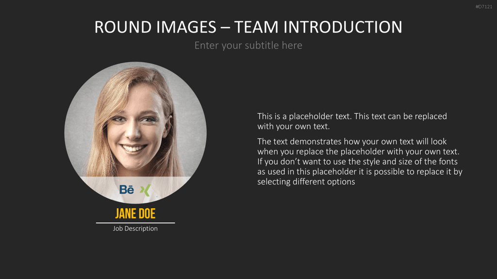 Runde Bilder - Team Vorstellung PowerPoint-Vorlage