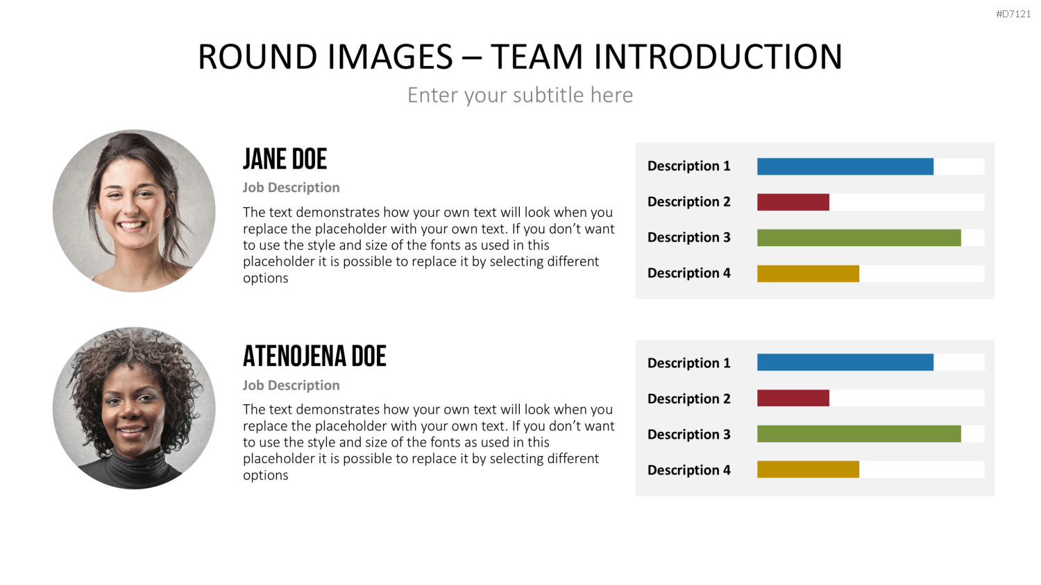 Runde Bilder - Team Vorstellung PowerPoint-Vorlage